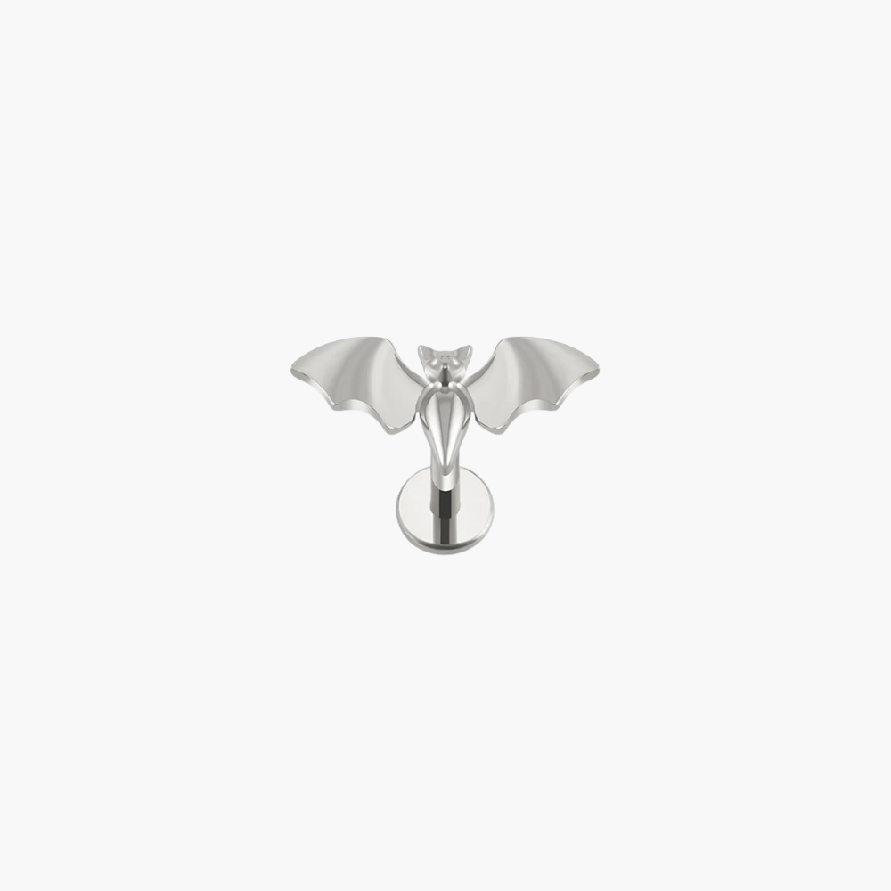 ASTM F136 Titanium 16G Bat Labret Cartilage Tragus Monroe Lip Nose Helix Stud Earring Animal Piercing Jewelry