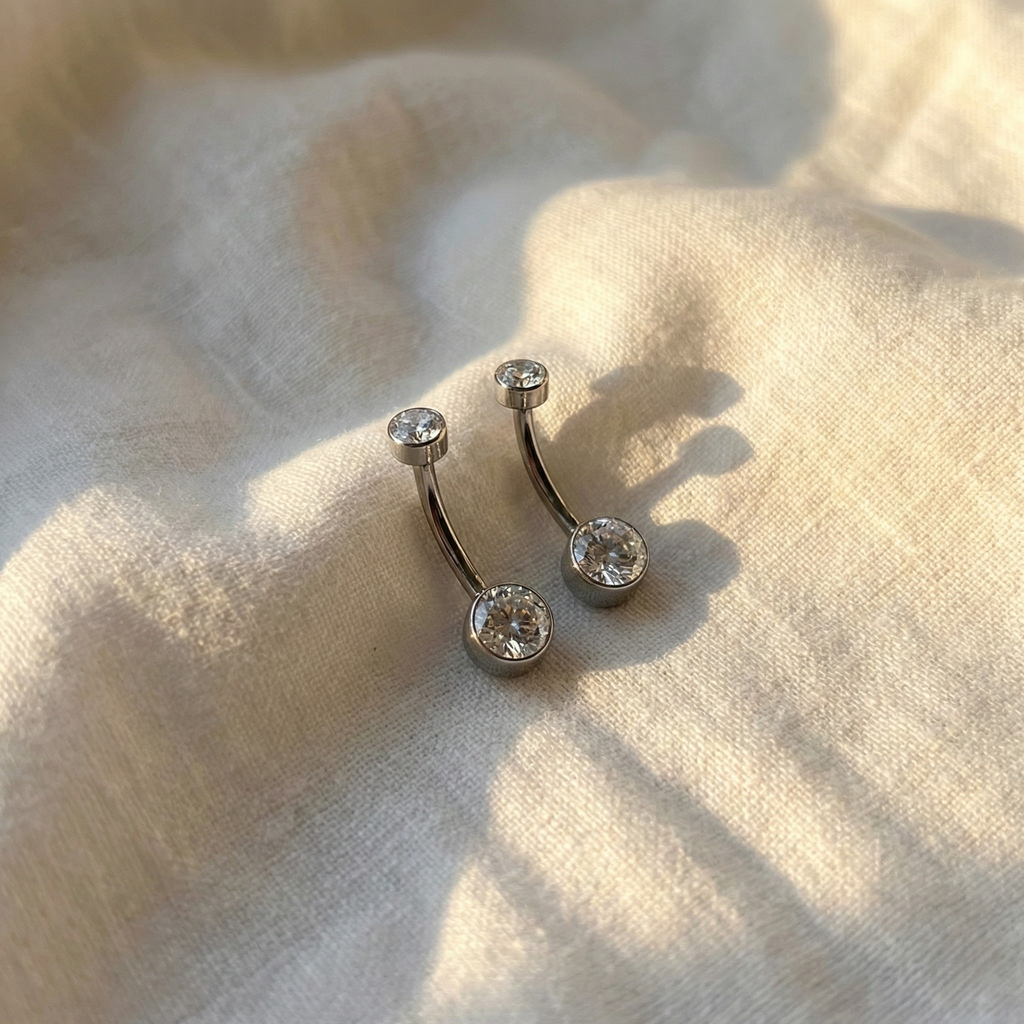 Titanium Belly Button Ring - Internally Threaded 10mm & 12mm