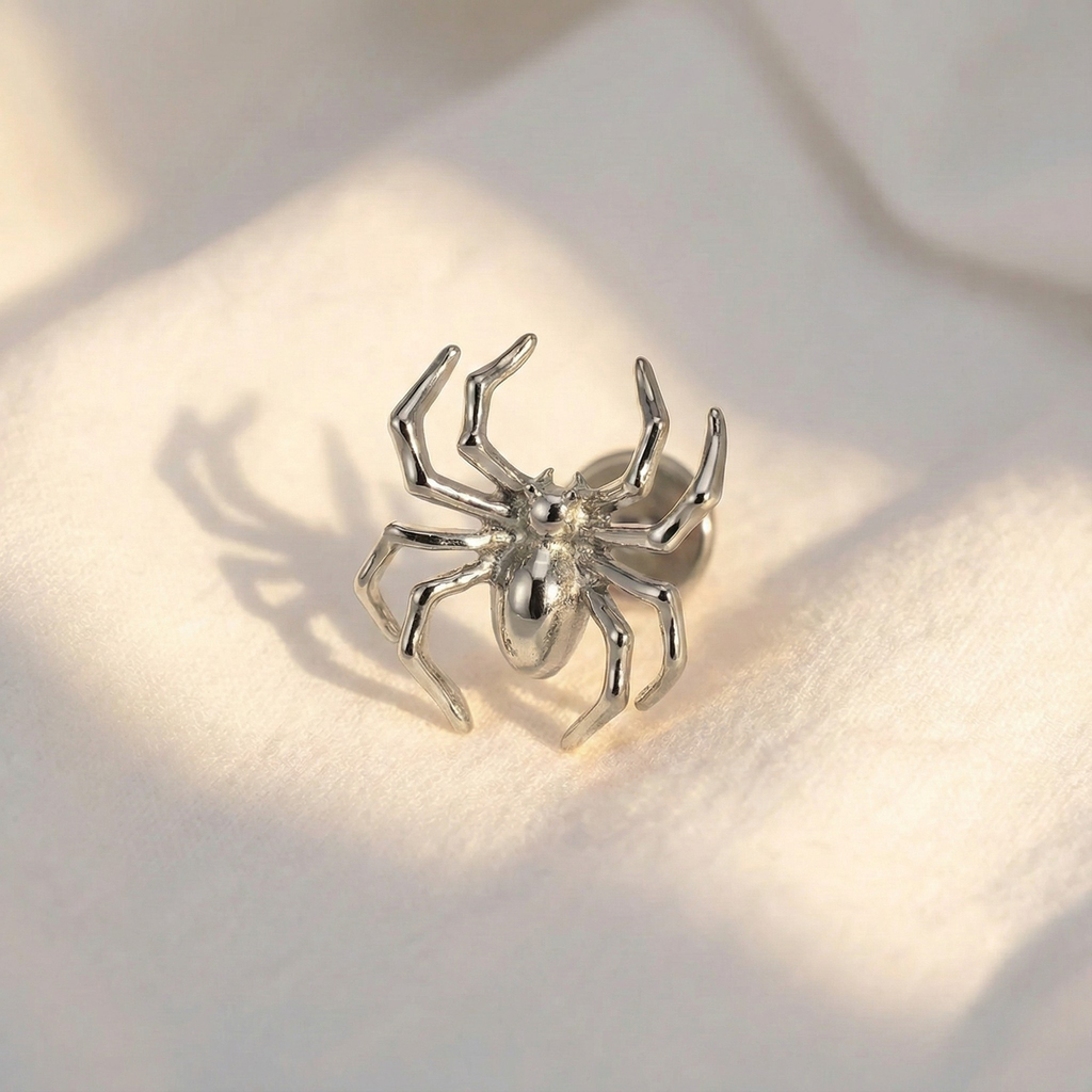 16G Spider Cartilage Earring - Titanium Helix, Conch & Tragus Jewelry
