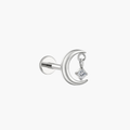 16G Titanium Moon Earring - Dangle Helix & Conch Jewelry