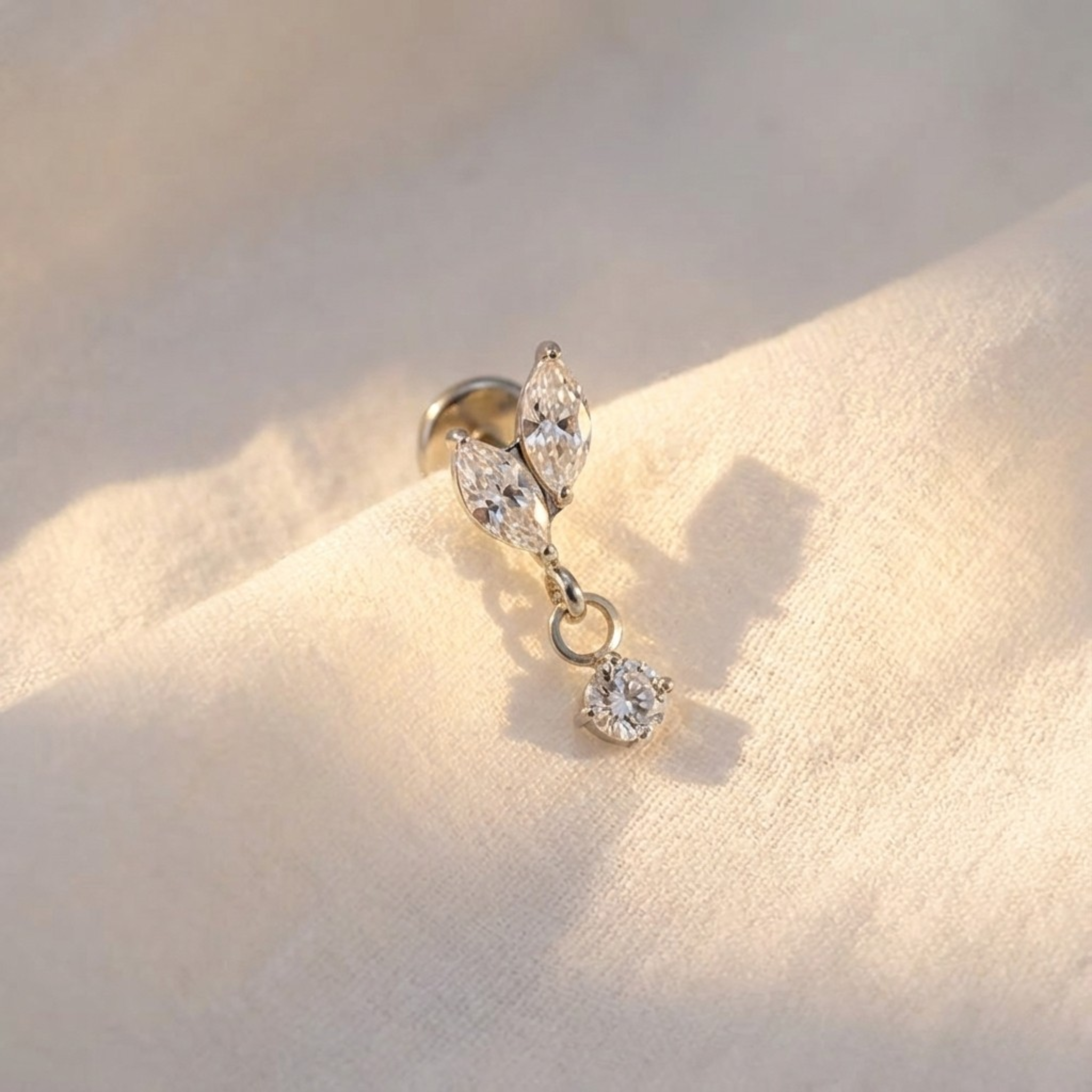 16G Titanium Dangle Earring - Helix & Hidden Helix Jewelry