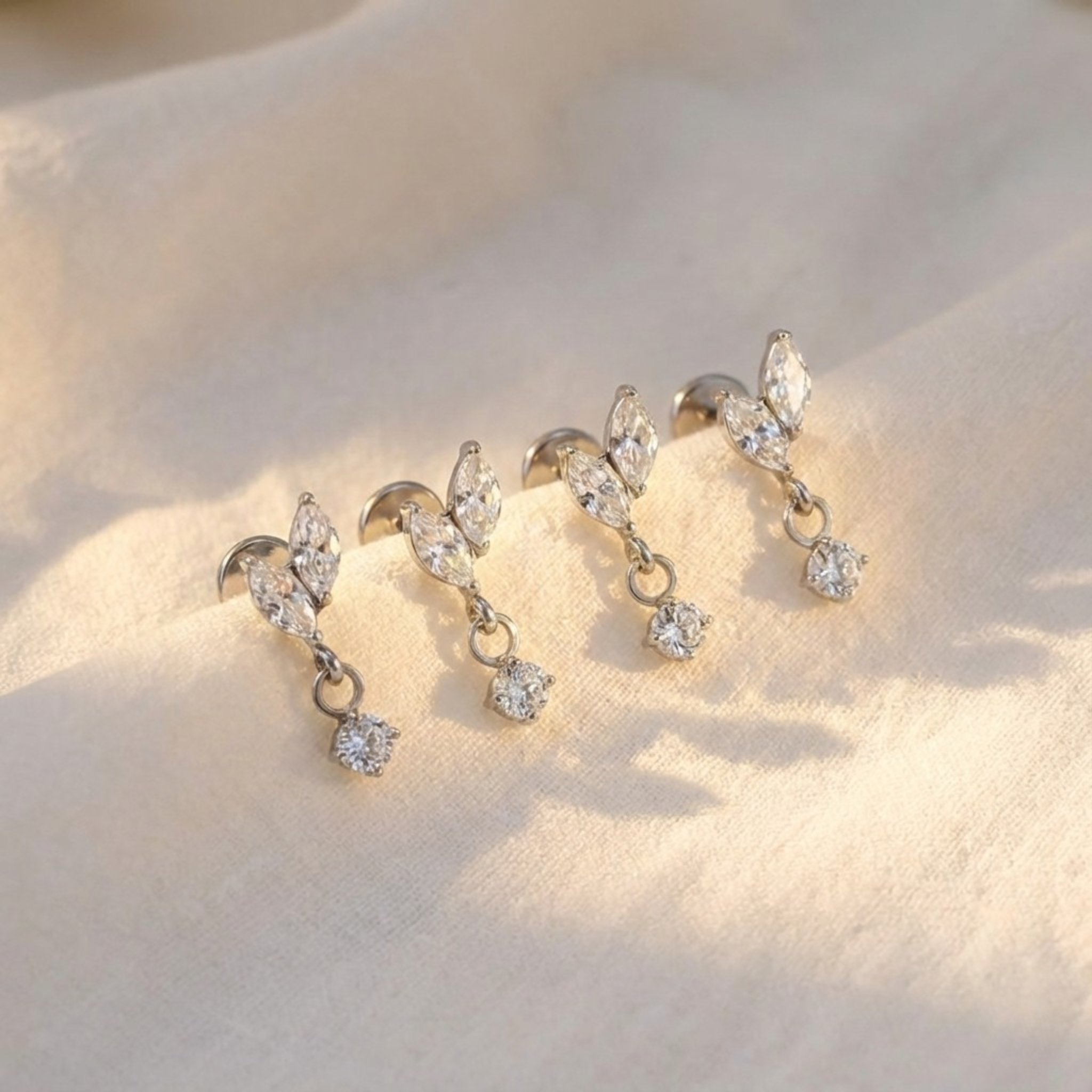 16G Titanium Dangle Earring - Helix & Hidden Helix Jewelry