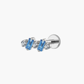 ASTM F136 Titanium Baguette CZ Climber Stud (16G)