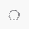 16G Spiked Chain Hoop - Titanium Septum & Daith Clicker