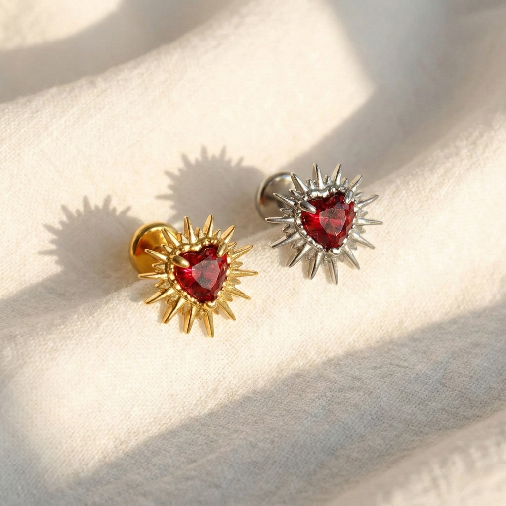 16G Titanium Heartbreak Earring - Helix & Tragus Piercing