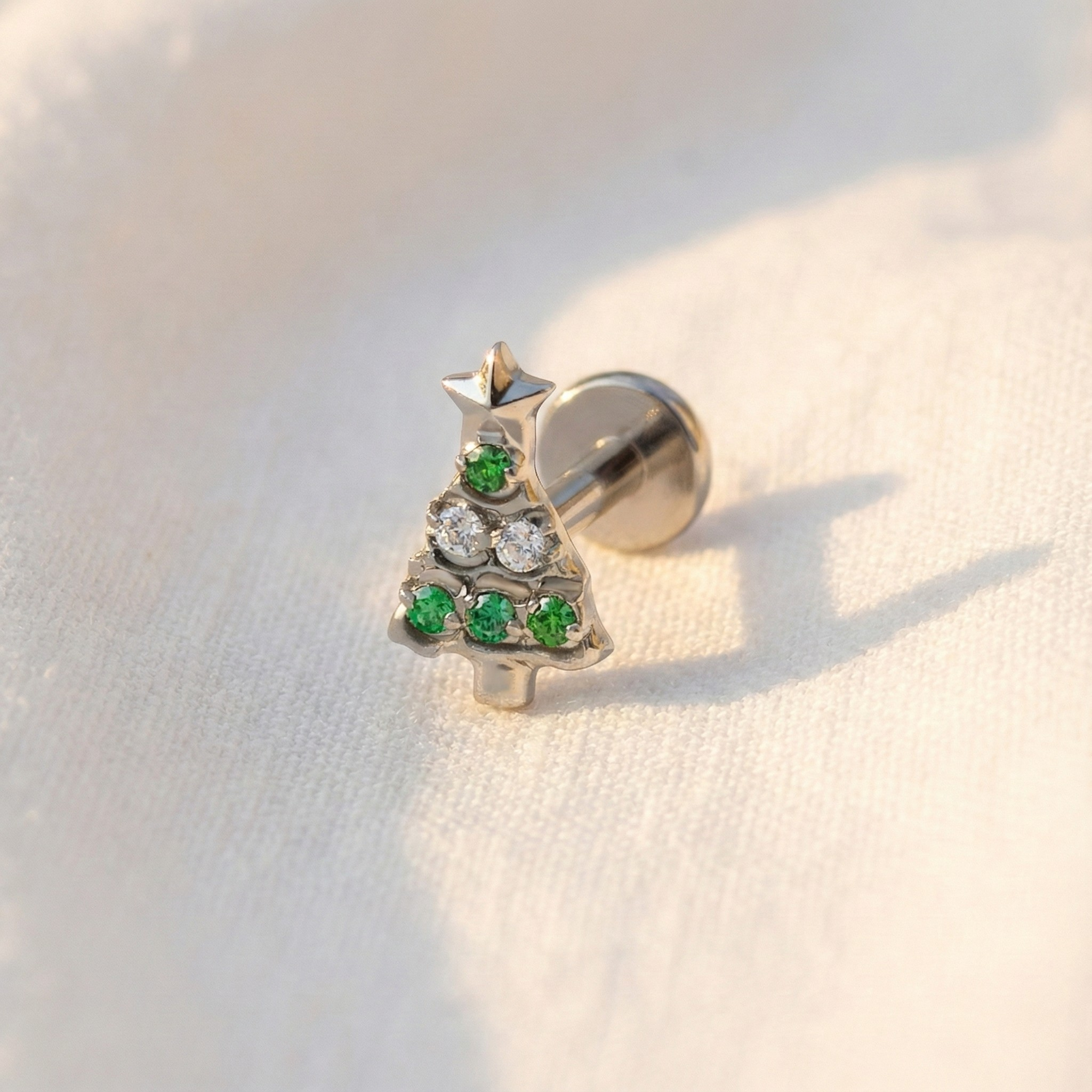 16G Christmas Tree Earring - Titanium Helix, Conch & Tragus