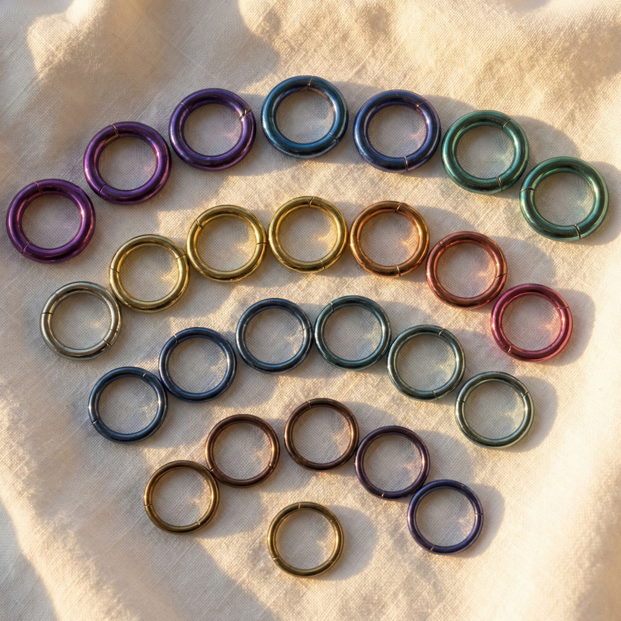 12g 10g 8g 6g Titanium Clicker - Large Gauge Hinged Hoop