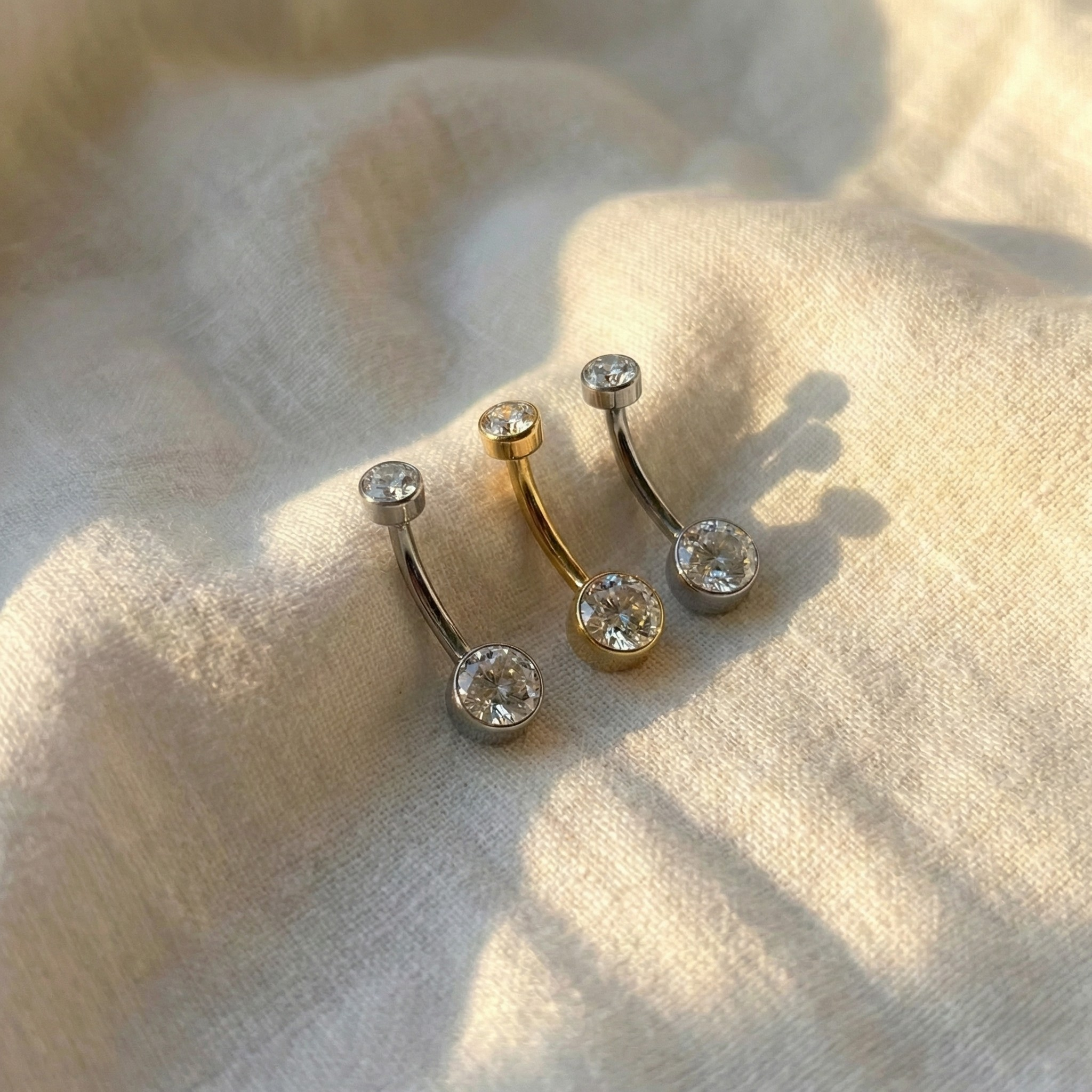 Titanium Belly Button Ring - Internally Threaded 10mm & 12mm