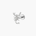 16G Titanium Scorpion Flatback - Scorpio Zodiac Stud for Helix & Tragus