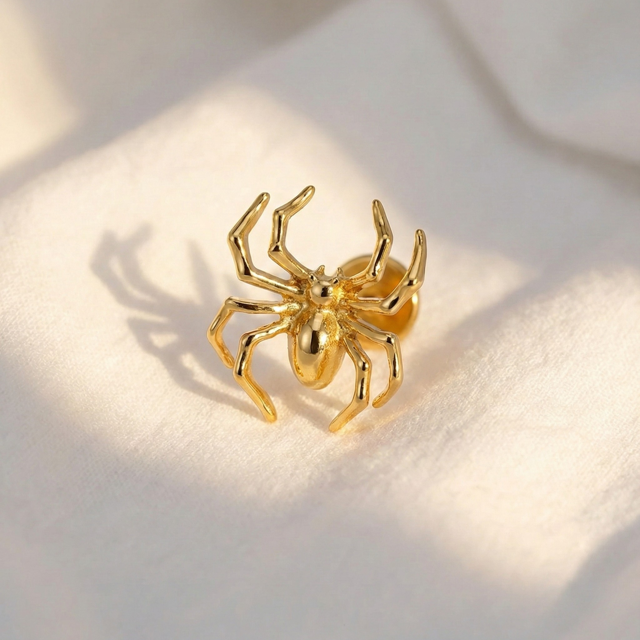 16G Spider Cartilage Earring - Titanium Helix, Conch & Tragus Jewelry