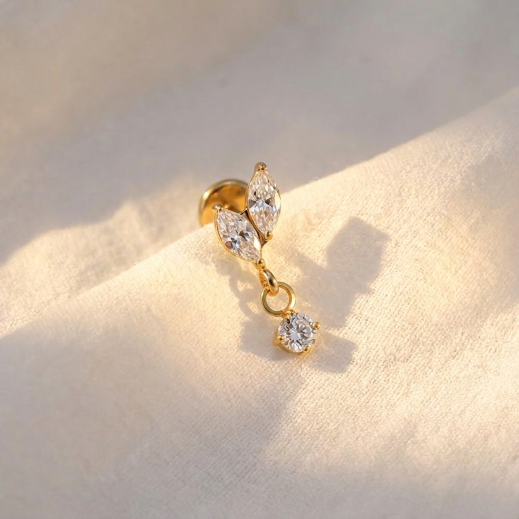 16G Titanium Dangle Earring - Helix & Hidden Helix Jewelry