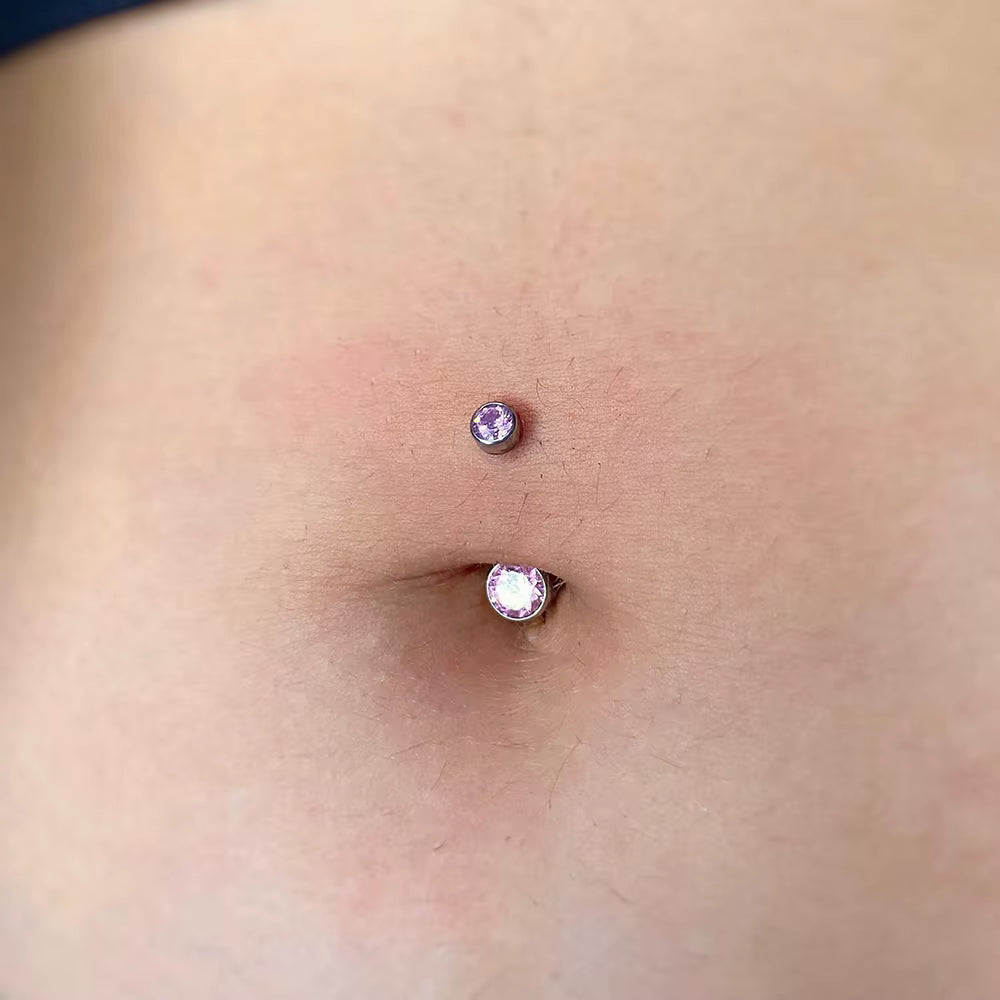 Titanium Belly Button Ring - Internally Threaded 10mm & 12mm