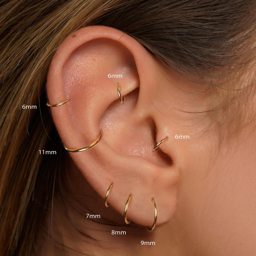 ASTM F136 Titanium Hinged Clicker Hoop (16G, 18G, 20G)