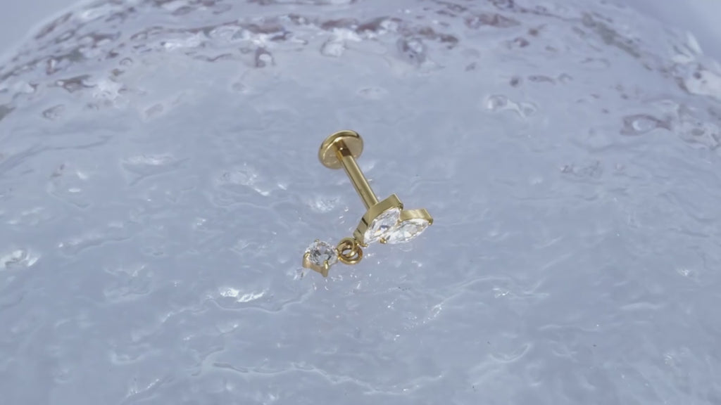 16G Titanium Dangle Earring - Helix & Hidden Helix Jewelry